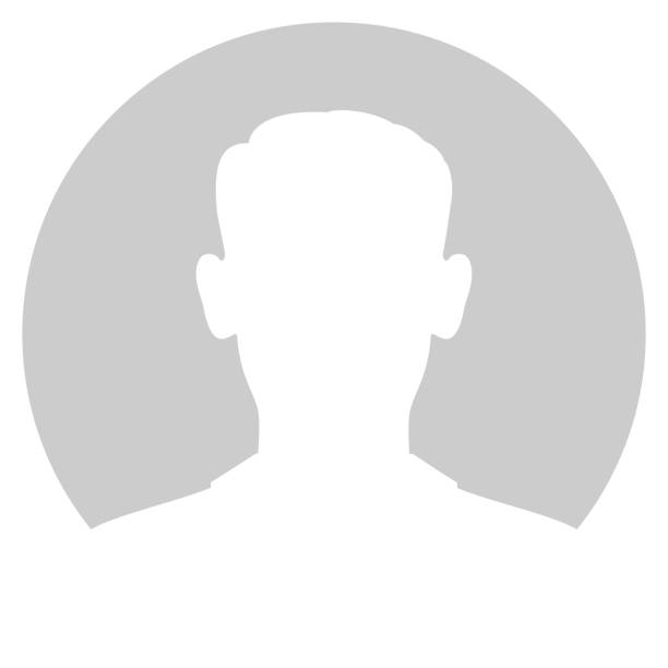 Man avatar graphic sign. Anonymous male profile sign in the circle isolated on white background. Vector illustration